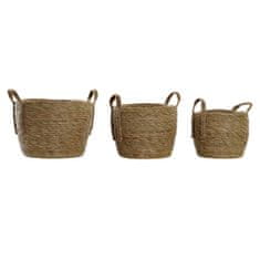 DKD Home Decor Košarica komplet DKD Home Decor Rope Juta (35 x 35 x 26 cm)