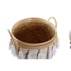 DKD Home Decor Košarica komplet DKD Home Decor 39 x 39 x 55 cm Bamboo Fringe Boho