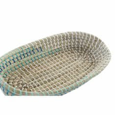 DKD Home Decor Komplet pladnjev DKD Home Decor Natural Turquoise White Tropical (43 x 22 x 8 cm)