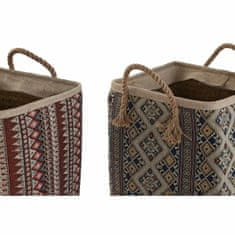 DKD Home Decor Košara DKD Home Decor Wood 31 x 31 x 45 cm Juta Boho (2 enoti)