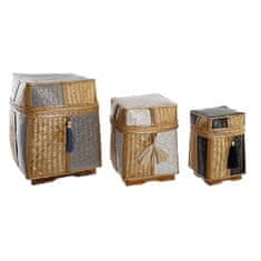 DKD Home Decor Košarica komplet DKD Home Decor Naravno 33 x 33 x 40 cm Bambus 32 x 32 x 40 cm Boho