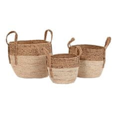 DKD Home Decor Komplet košar DKD Home Decor Fibre (38 x 38 x 33 cm)