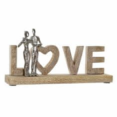 DKD Home Decor Dekorativna slika DKD Home Decor Love Silver Aluminium (40,5 x 7,5 x 20 cm)