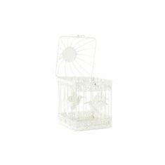 DKD Home Decor Kletka DKD Home Decor Bela kovinska ptica (15 x 15 x 26 cm) (2 kosa) 