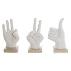 DKD Home Decor Dekorativna figura DKD Home Decor Natural White Resin (10 x 6,5 x 17 cm) (3 enote)