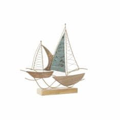 DKD Home Decor Dekorativna slika DKD Home Decor Yachts Beige Golden Metal (47 x 9 x 45 cm)