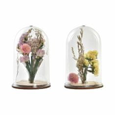 DKD Home Decor Dekorativna figura DKD Home Decor Crystal Pink Yellow (6 x 6 x 9 cm) (2 enoti)