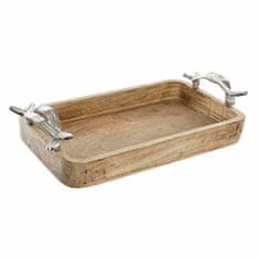 DKD Home Decor Centerpiece DKD Home Decor Brown Aluminium Mango wood (43 x 22 x 9,5 cm)