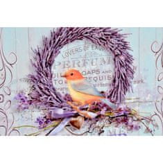 DKD Home Decor Stenska dekoracija DKD Home Decor Blue Metal Lavendar Shabby Chic (3 enote)