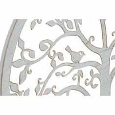 DKD Home Decor Stenska dekoracija DKD Home Decor Tree Golden Metal White Boho (2 enoti) (40 x 1 x 40 cm)