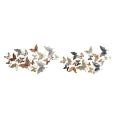 DKD Home Decor Stenska dekoracija DKD Home Decor 91,5 x 5 x 47 cm Golden Multicolor Butterfly Modern (2 enoti)