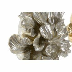 DKD Home Decor Stenska dekoracija DKD Home Decor 30,4 x 10,8 x 32 cm Flower Silver Golden (2 enoti)