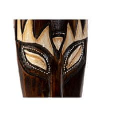 DKD Home Decor Stenska dekoracija DKD Home Decor Brown Beige Dark brown Colonial Mask Tribal 11 x 4 x 50 cm (4 kosi)