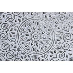 DKD Home Decor Stenska dekoracija DKD Home Decor Grey Metal White Iron Mandala Arab (2 enoti) (60 x 2 x 60 cm)