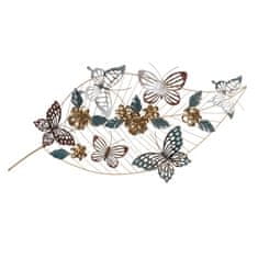 DKD Home Decor Stenska dekoracija DKD Home Decor Golden Metal Multicolor Butterflies (103 x 6,4 x 50 cm)