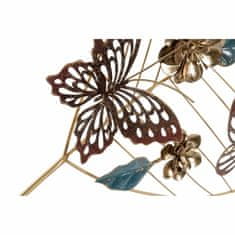 DKD Home Decor Stenska dekoracija DKD Home Decor Golden Metal Multicolor Butterflies (103 x 6,4 x 50 cm)