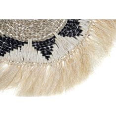 DKD Home Decor Stenska dekoracija DKD Home Decor Natural Black White Jute Ethnic (47 x 1,5 x 47 cm) (2 enoti)