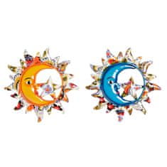 DKD Home Decor Stenska dekoracija DKD Home Decor Blue Orange Resin Multicolor Shabby Chic Sun (20 x 2 x 20 cm) (2 enoti)