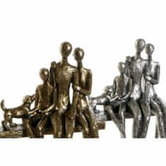 DKD Home Decor Dekorativna figura DKD Home Decor Silver Golden Resin Modern Family (16,5 x 9 x 24 cm) (2 enoti)