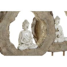 DKD Home Decor Dekorativna figura DKD Home Decor Natural Metal Buddha White Resin (20 x 5,5 x 26 cm) (2 enoti)