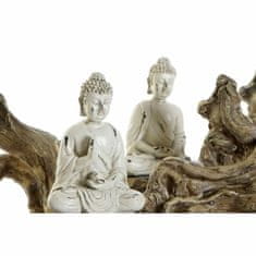 DKD Home Decor Dekorativna figura DKD Home Decor 32 x 8 x 14 cm Naravni Buda White Oriental (2 enoti)