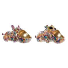 DKD Home Decor Dekorativna figura DKD Home Decor Golden Resin Multicolor Dog Modern (29 x 14 x 14,5 cm) (2 enoti)