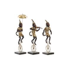 DKD Home Decor Dekorativna figura DKD Home Decor 17,5 x 14 x 46 cm Zlata kolonialna opica (3 kosi)