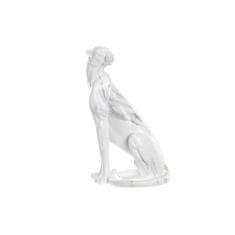 DKD Home Decor Dekorativna figura DKD Home Decor Grey White Leopard Resin Marble (25 x 18 x 41 cm)