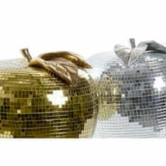 DKD Home Decor Disco Ball DKD Home Decor Silver Golden Resin Apple Modern (21 x 21 x 19 cm) (2 enoti)