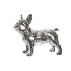 DKD Home Decor Dekorativna figura DKD Home Decor Francoski srebrni buldog iz smole moderno (44,5 x 18,5 x 36 cm)