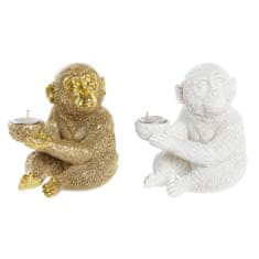 DKD Home Decor Dekorativna figura DKD Home Decor Golden White Resin (14 x 10,5 x 14 cm) (2 enoti)