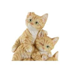 DKD Home Decor Dekorativna figura DKD Home Decor Grey Orange Resin Little Cat Shabby Chic (20 x 17 x 23,5 cm) (2 enoti)