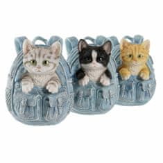 DKD Home Decor Dekorativna figura DKD Home Decor nahrbtnik denarnica Resin Multicolor Little Cat Shabby Chic (12,5 x 12 x 15,5 cm) (3 enote)