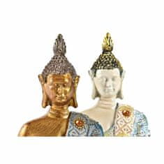 DKD Home Decor Dekorativna figura DKD Home Decor Modra zlata Buda Bela smola (12,5 x 8,8 x 20,5 cm) (2 enoti)