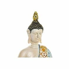 DKD Home Decor Dekorativna figura DKD Home Decor Modra zlata Buda Bela smola (9,5 x 6,5 x 16 cm) (2 enoti)