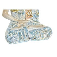 DKD Home Decor Dekorativna figura DKD Home Decor Modra zlata Buda Bela smola (9,5 x 6,5 x 16 cm) (2 enoti)