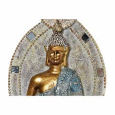 DKD Home Decor Dekorativna figura DKD Home Decor Modra zlata buda iz smole (12,3 x 7,7 x 21,5 cm) (2 enoti)