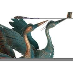 DKD Home Decor Dekorativna slika DKD Home Decor Blue Copper Oriental Heron 53 x 47 x 107 cm (2 enoti)