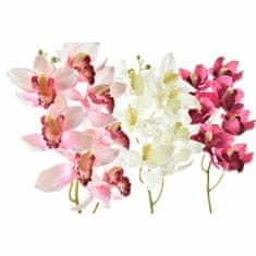 DKD Home Decor Dekorativni cvet DKD Home Decor Orchid Cloth PE (14 x 8 x 61 cm) (3 enote)