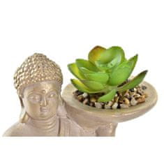 DKD Home Decor Okrasna rastlina DKD Home Decor Buddha Golden Cement White (10,5 x 11,5 x 14 cm) (2 enoti)