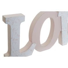 DKD Home Decor Dekoracija DKD Home Decor Love MDF aluminij (35 x 2 x 13 cm) (2 enoti)