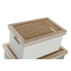 DKD Home Decor Komplet okrasnih škatel DKD Home Decor Natural MDF wicker (42 x 31 x 24 cm)