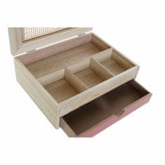 DKD Home Decor Okrasna škatla DKD Home Decor Pink Paolownia wood (24 x 18 x 8,5 cm)