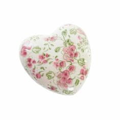 DKD Home Decor Dekorativna slika DKD Home Decor Bela Zelena Bordo Rože Stoneware (11 x 11 x 4 cm)