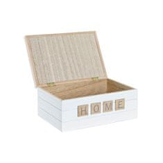 DKD Home Decor Okrasna škatla DKD Home Decor Natural MDF White (24 x 16 x 10 cm)