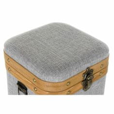 DKD Home Decor Komplet okrasnih škatel DKD Home Decor Grey Wood Polyester (3 kosi)