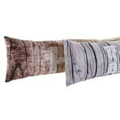 DKD Home Decor Postavka za vrata DKD Home Decor Brown Polyester White (2 enoti) (85 x 16 x 15 cm)