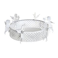 DKD Home Decor Pladenj za prtljago DKD Home Decor White Angel Metal (26 x 8 x 26 cm)