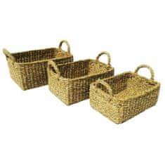 DKD Home Decor Okrasna škatla DKD Home Decor Morska trava (36 x 27 x 15 cm) (3 kosi)