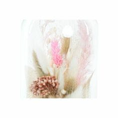 DKD Home Decor Dekorativni cvet DKD Home Decor Crystal Beige Pink Flowers (2 enoti) (12 x 12 x 21 cm)